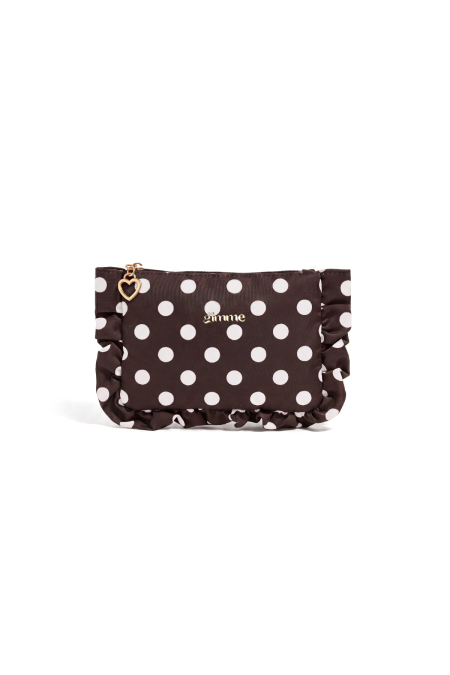 Trousses à maquillage à pois, simples, en polyester, accessoires du quotidien