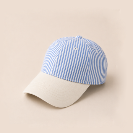 Casquette de baseball en coton à rayures décontractées de la série Simple 2