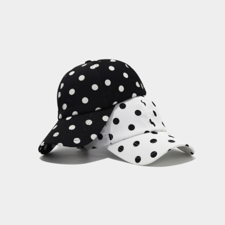 Casquette de baseball élégante à pois en coton de la collection Simple Series