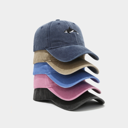 Casquette de baseball en coton style océanique, couleur unie décontractée, série simple 2