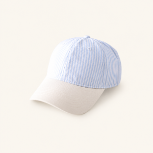 Casquette De Baseball En Coton À Rayures Décontractées De La Série Simple h5