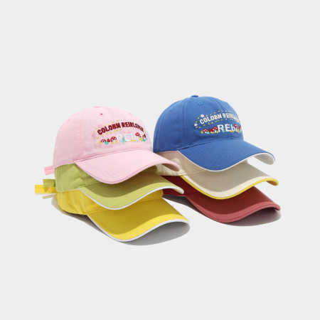 Casquette de baseball en coton végétal, couleur unie ou multicolore, série Simple Sweet Letter 2
