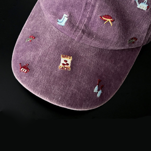 Casquette De Baseball En Coton Uni Couleur Dessin Animé Simple Series Daily h5 Image3