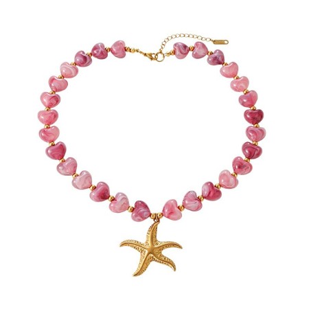 Colliers de perles pour femmes, collection romantique, style océanique, pendentif coquillage en résine 2