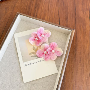 Pinces À Cheveux En Tissu Dégradé De Couleurs Avec Motif Floral Doux, Collection Simple h5 Image2