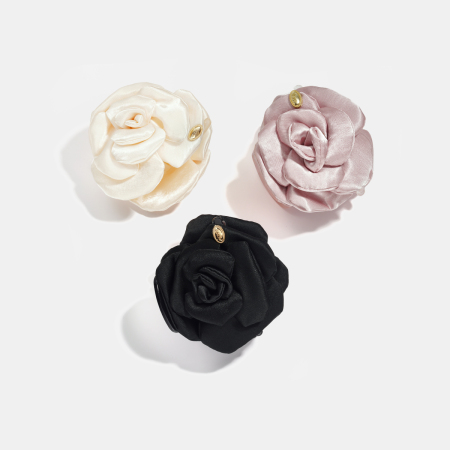 Pinces à cheveux acryliques roses unies, élégantes et simples, collection Simple Series