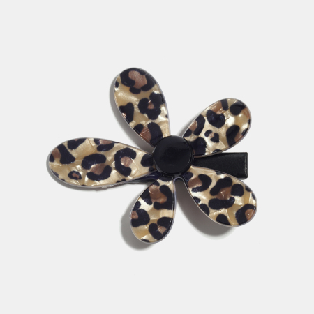 Pinces à cheveux pour femmes en acrylique à imprimé léopard sexy de la série Simple 2