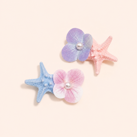 Pinces à cheveux acryliques Sweet Starfish de la série romantique 2