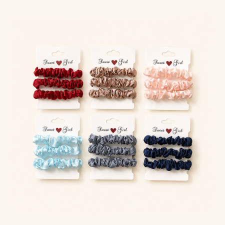 Chouchous en tissu uni couleur de la série Simple Daily