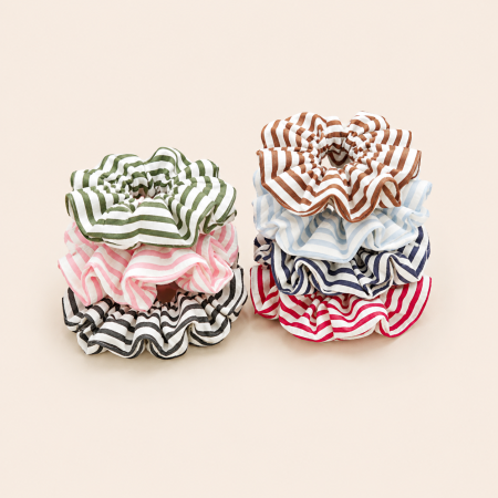Chouchous en tissu à rayures quotidiennes de la série Simple