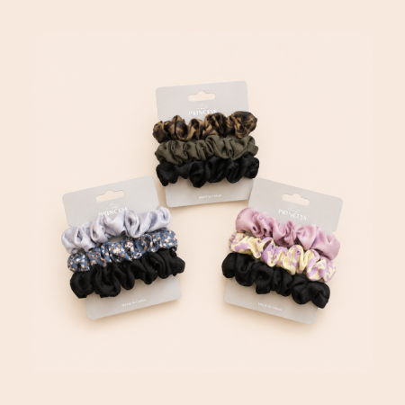 Chouchous en tissu à pois léopard imprimé fleurs de la collection Simple Series