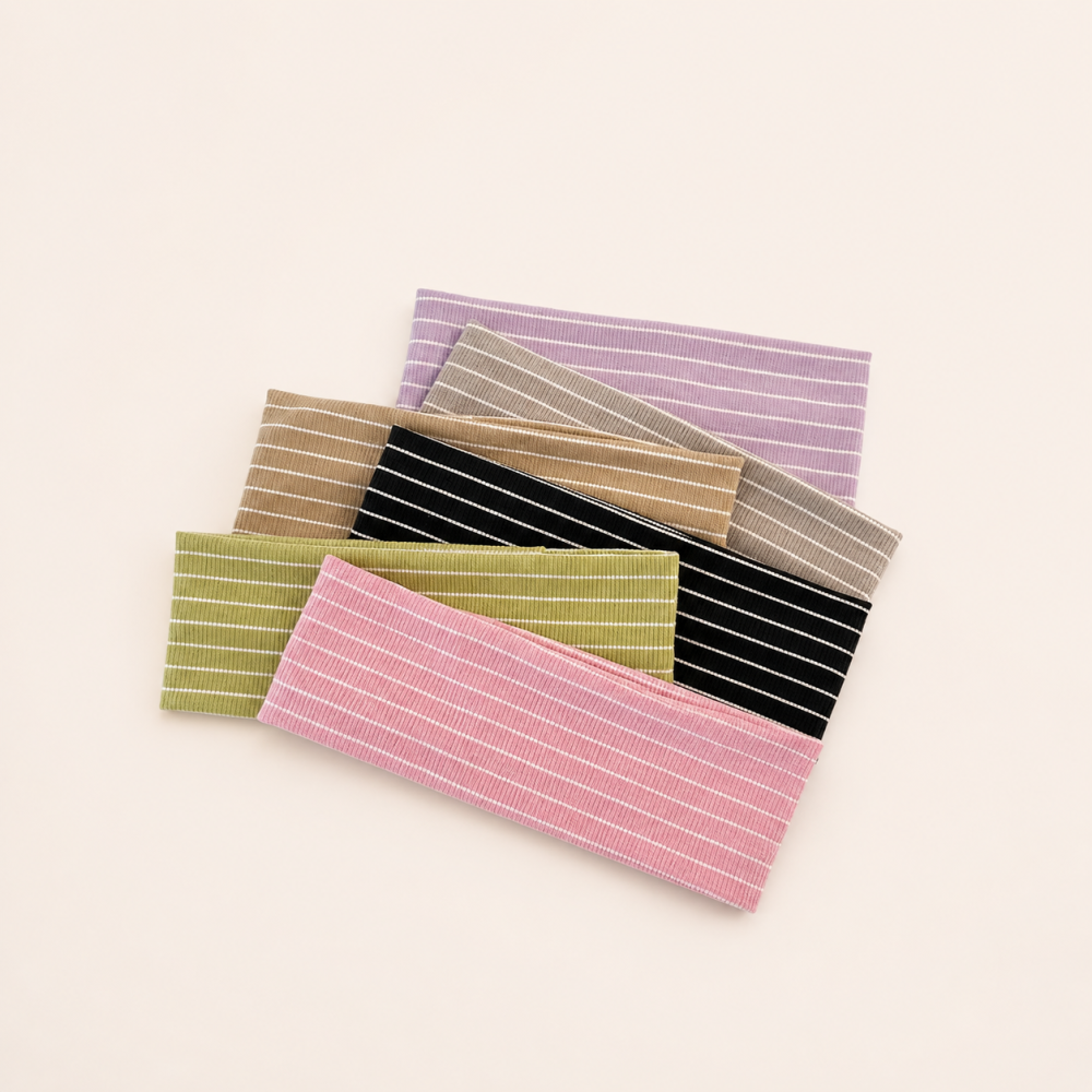 Bandeaux Pour Cheveux En Tissu À Rayures Unies De La Série Simple Sports Image2