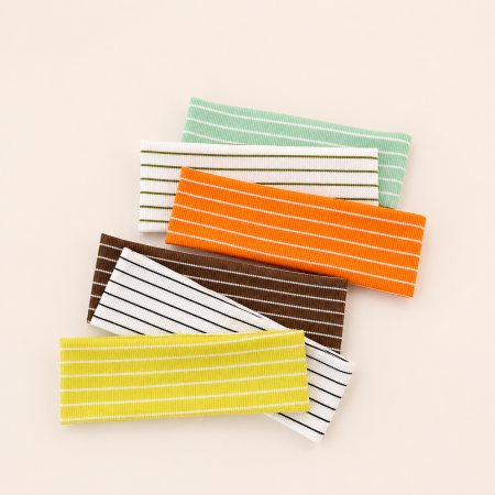 Bandeaux pour cheveux en tissu à rayures unies de la série Simple Sports