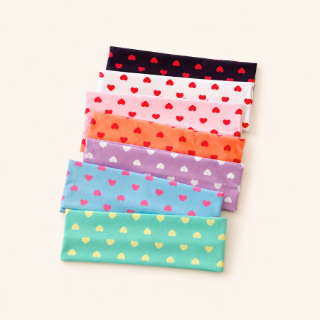 Bandeaux pour cheveux en tissu uni couleur cœur, collection Simple