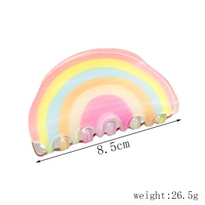 Griffes À Cheveux Acryliques Simple Series Sweet Stripe De Couleurs Mélangées h5 Image5