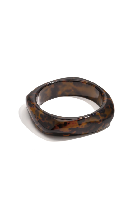 Bracelets en résine à imprimé léopard, collection classique et simple pour femmes