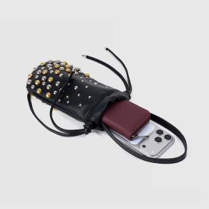 Sac Seau Femme En Pu À Rivets Cloutés Style Streetwear h5 Image5