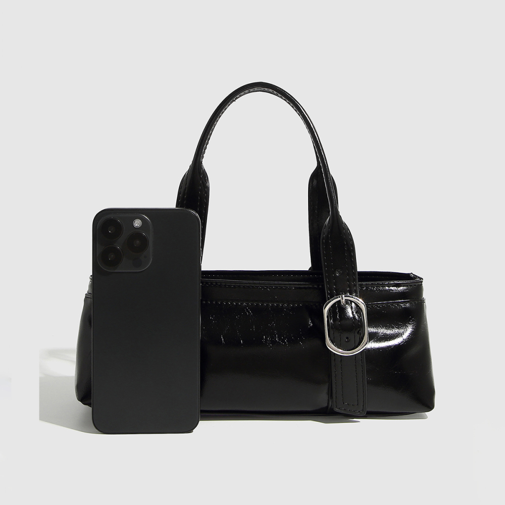 Sacs À Main Pour Femmes En Pu Uni, Style Décontracté, Avec Quincaillerie En Métal Image4