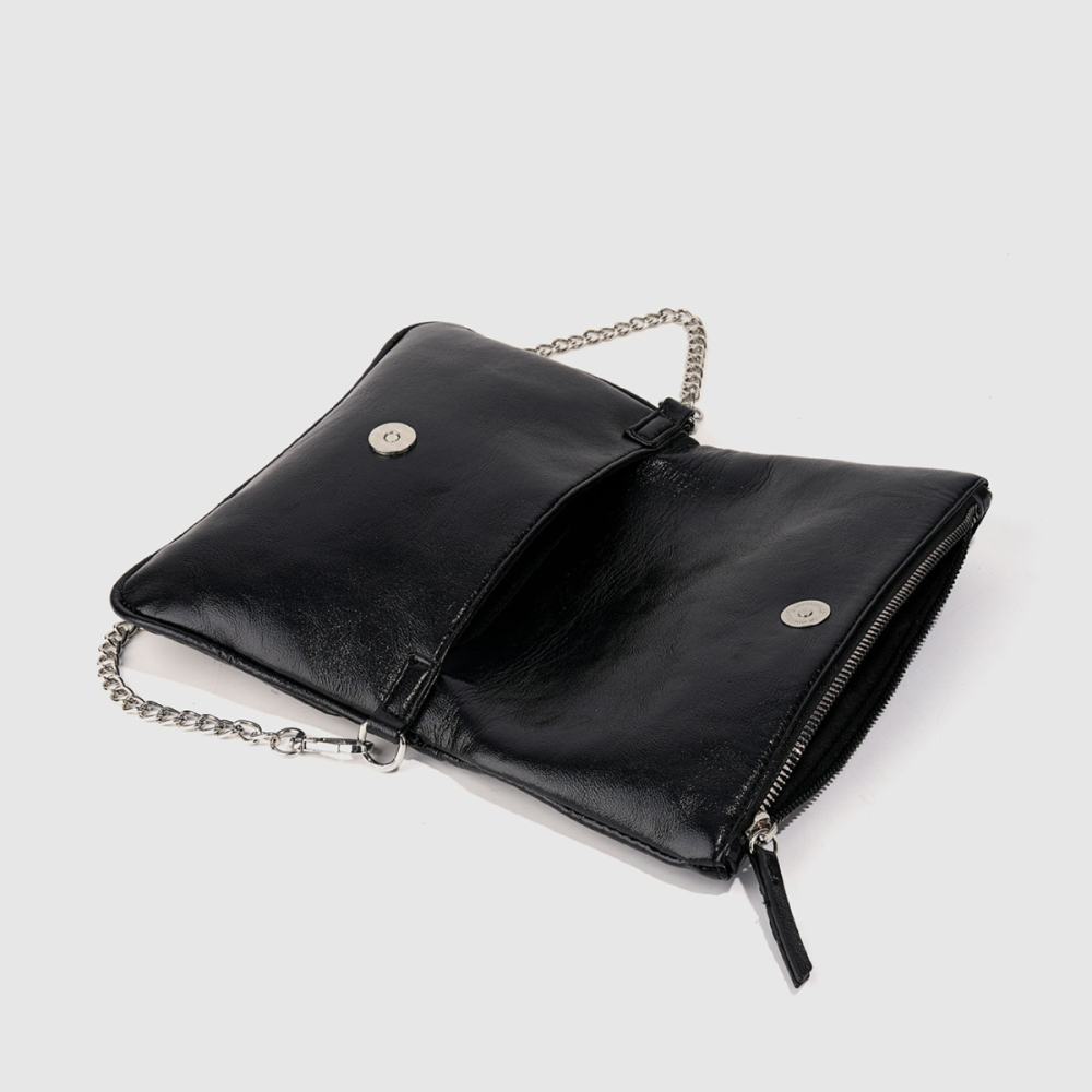 Sacoche Bandoulière Femme En Pu À Rivets, Style Streetwear, Couleur Unie Image5