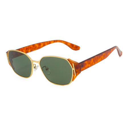 Lunettes de soleil rétro Simple Series à imprimé léopard uni