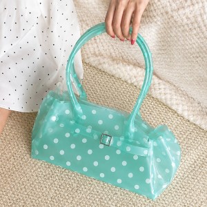 Sac Carré Femme En Pvc Transparent Imprimé À Pois, Style Décontracté h5 Image4