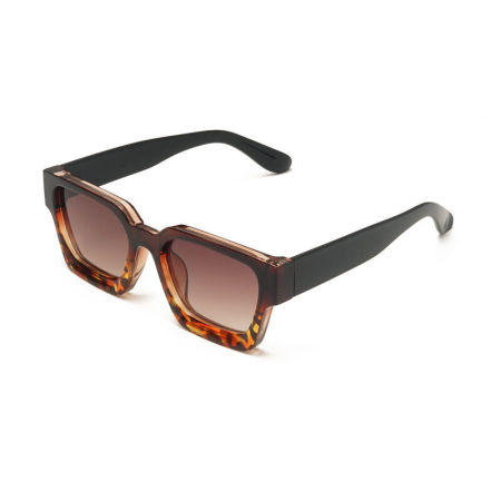 Lunettes de soleil décontractées Simple Series, couleur unie, imprimé léopard, dégradé de couleurs.
