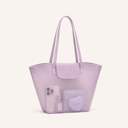 Sac trapèze femme en PVC transparent style océanique décontracté