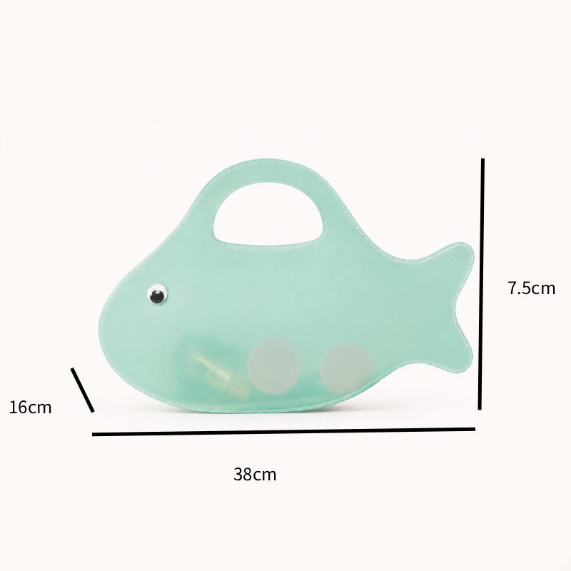 Sac À Main Femme Style Décontracté En Pvc Transparent Uni À Motif De Poisson Et D'Océan h5Image7