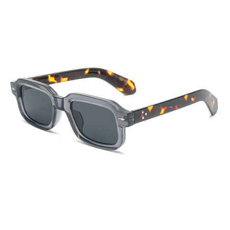 Lunettes de soleil rétro Simple Series, couleur unie, imprimé léopard, couleurs mélangées