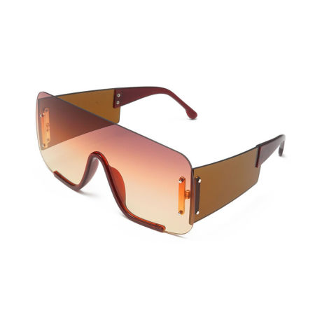Lunettes de soleil décontractées de la série Simple, à dégradé de couleurs mélangées, à monture simple.