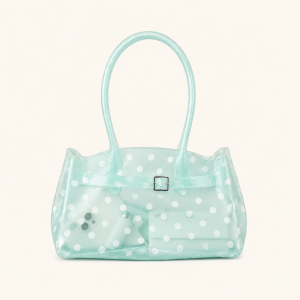 Sac Carré Femme En Pvc Transparent Imprimé À Pois, Style Décontracté h5 Image2