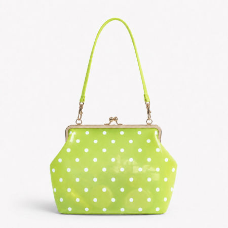 Sac carré femme en PVC transparent à pois imprimé uni, style décontracté, avec quincaillerie en métal. 2