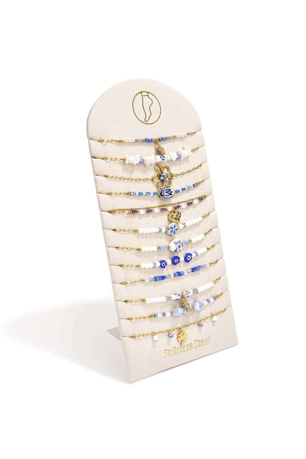 Bracelets De Cheville En Céramique Plaquée Or 14 Carats, Collection Daily Simple, Bijoux Pour Femmes