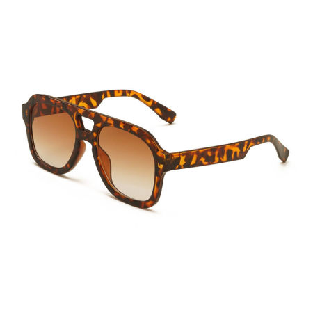 Lunettes de soleil rétro Simple Series à imprimé léopard uni