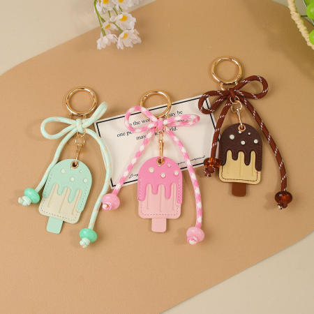 Breloques pour sacs alimentaires en PU de qualité supérieure, nœud papillon décontracté, couleurs assorties, série simple 2