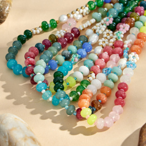 Colliers De Perles Pour Femmes, Collection Simple Sweet Flower, En Pierres Naturelles h5 Image4