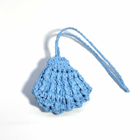 Breloques de sac en raphia tissé, style coquillage, collection Simple, vacances et océan