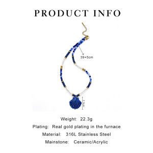 Colliers De Perles Pour Femmes En Céramique De Coquillage De Style Océanique h5 