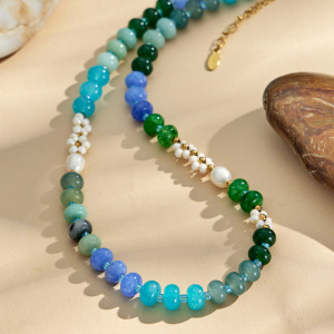 Colliers De Perles Pour Femmes, Collection Simple Sweet Flower, En Pierres Naturelles h5 Image3