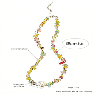 Colliers De Perles Pour Femmes, Collection Romantique Sweet Beads, Pierres Naturelles h5 