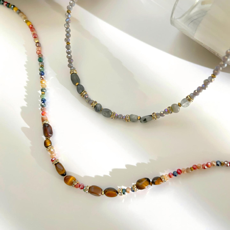 Colliers de perles en cristal pour femmes de la collection Simple Series