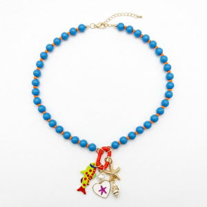 Colliers De Perles En Résine Style Vacances Océaniques Pour Femmes h5 Image2