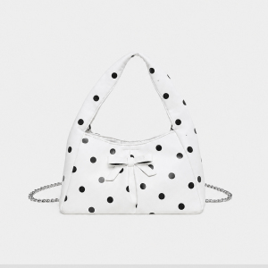 Sacs À Main Pour Femmes En Pu À Pois Et Nœud Style Années 2000 h5 Image2