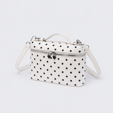 Sacs à main carrés pour femmes en PU à pois, style parisien chic 2