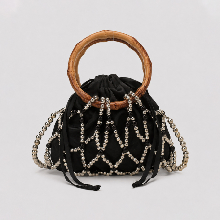 Sacs à main pour femmes en tissu ornés de perles, style soirée 2
