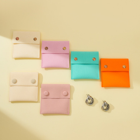 Pochettes à bijoux en daim uni couleur Simple Series Daily