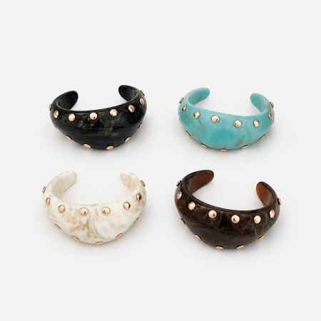 Bracelets en résine pour femmes, style punk classique, forme irrégulière