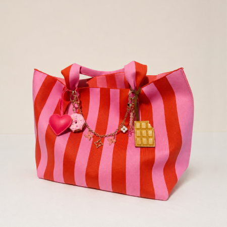 Sac cabas femme en polyester à rayures tissées multicolores, style décontracté