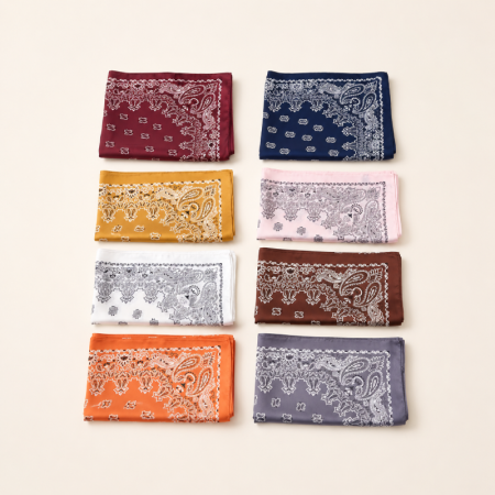 Écharpes d'été en polyester à motif cachemire uni, style ethnique décontracté 2