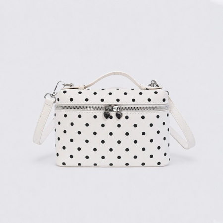 Sacs à main carrés pour femmes en PU à pois, style parisien chic